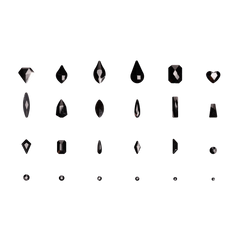 PLA Nail Gems - Black