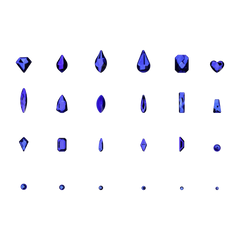 PLA Nail Gems - Blue