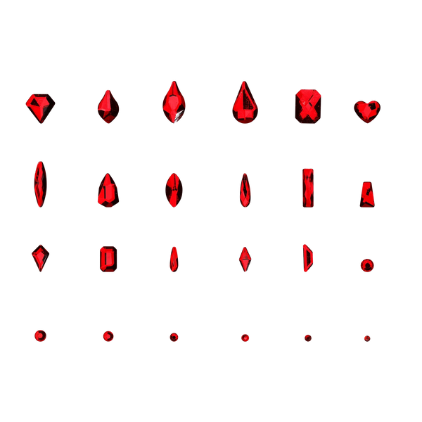 PLA Nail Gems - Red