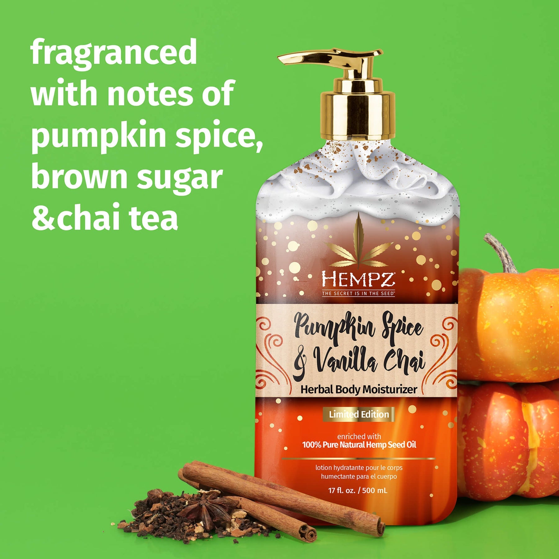 Hempz Pumpkin Spice & Vanilla Chai Lotion Secondary image