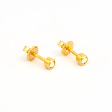 Studex Regular Gold Birthstone AB Crystal
