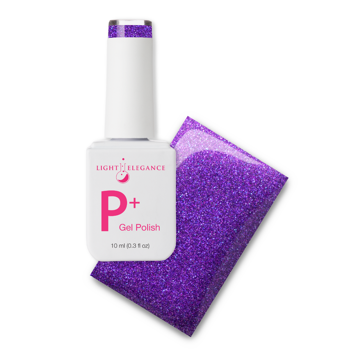 Light Elegance - P+ Amethyst Kiss Glitter Gel Polish (10ml) Main image