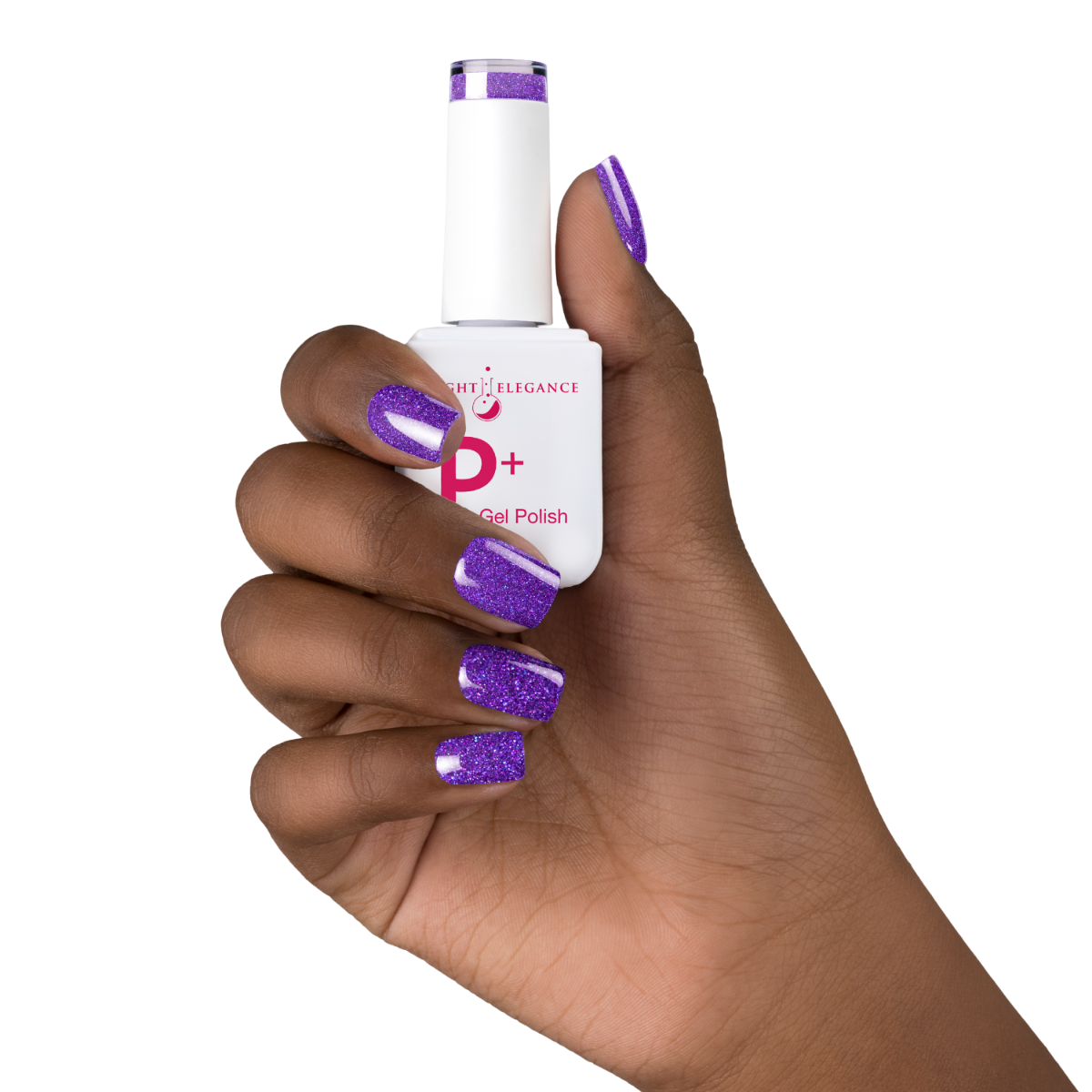 Light Elegance - P+ Amethyst Kiss Glitter Gel Polish (10ml)