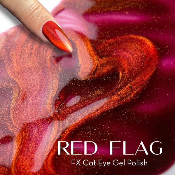 Fuzion Cat Eye Gel Polish 15ml - Red Flag