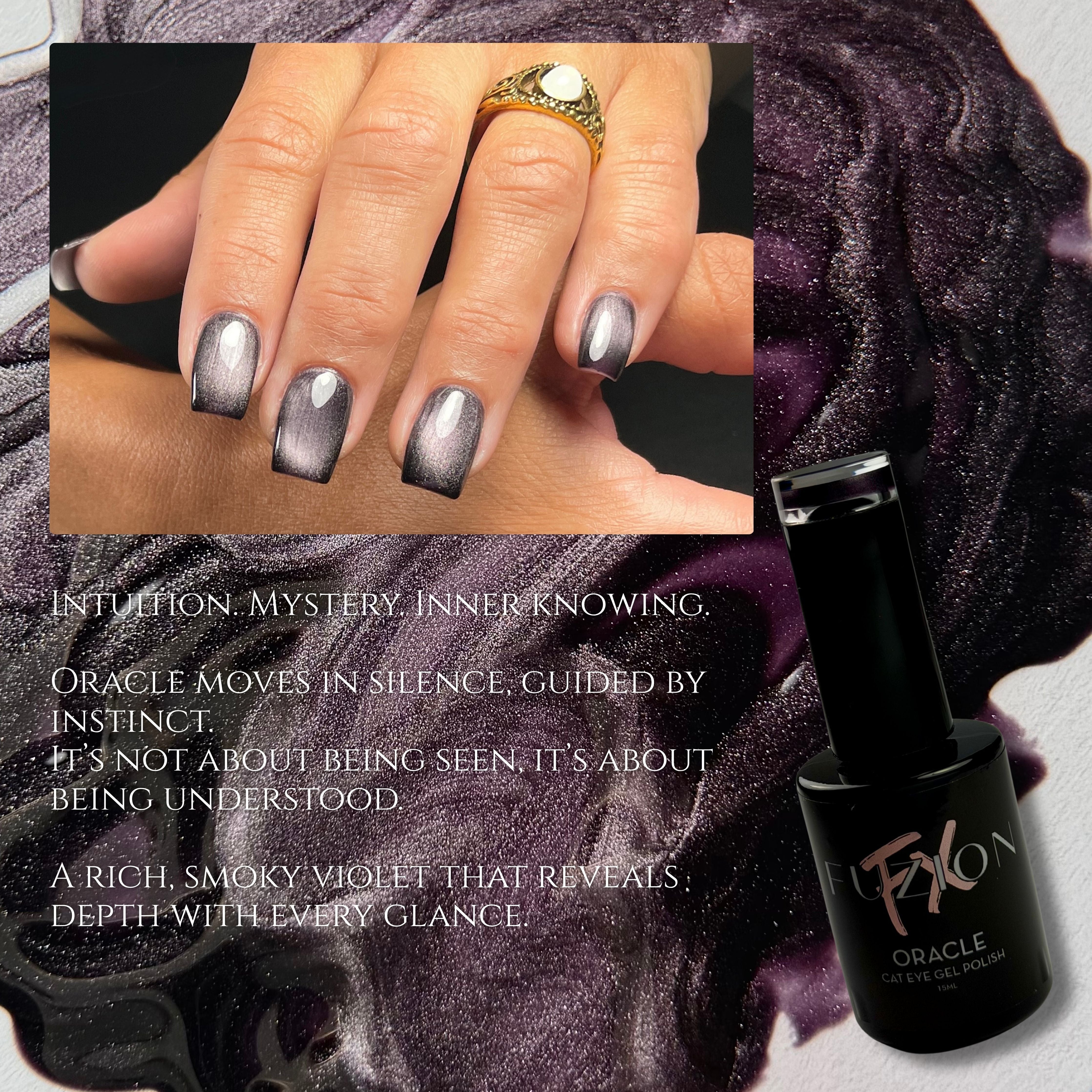 Fuzion Cat Eye Gel Polish 15ml - Oracle Secondary image