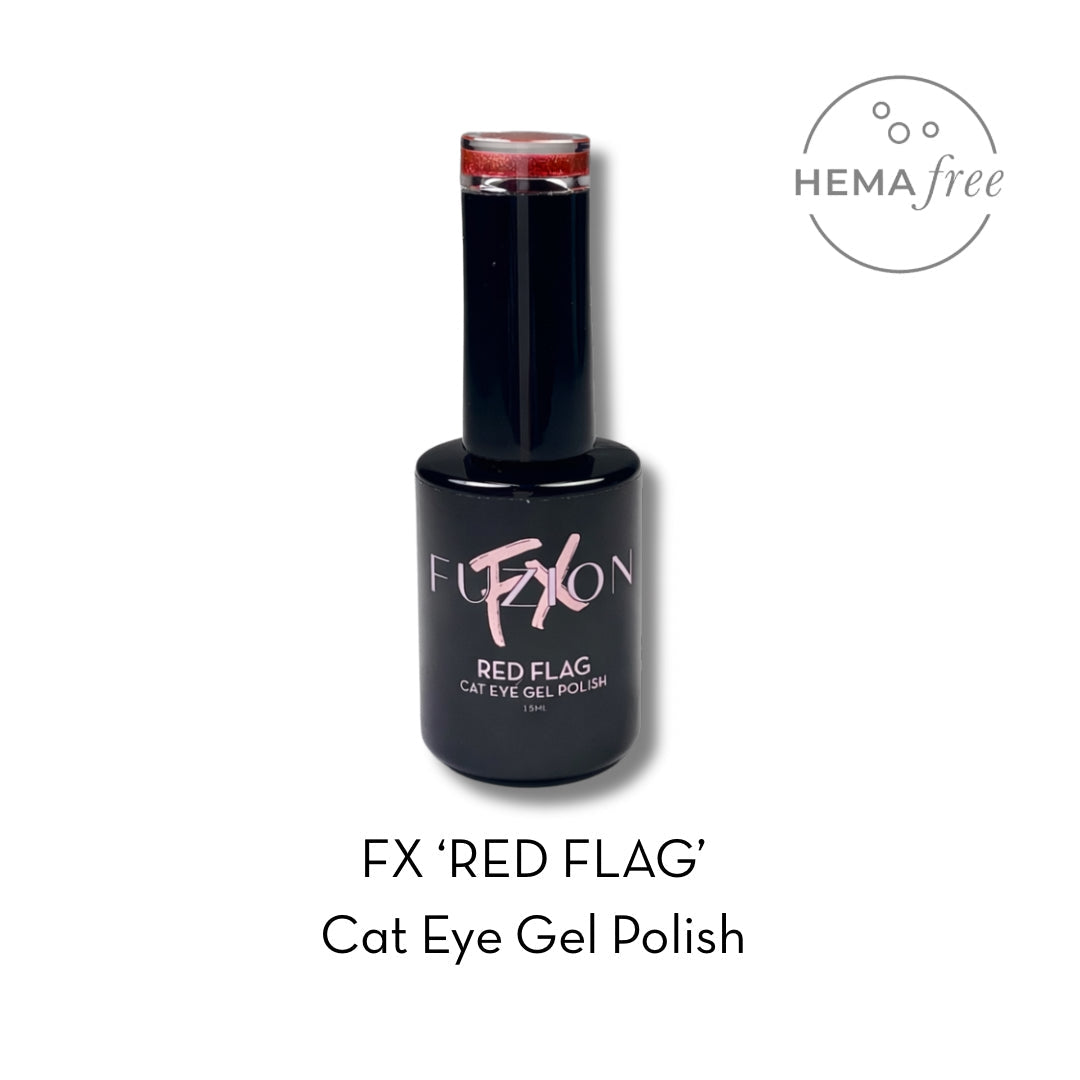 Fuzion Cat Eye Gel Polish 15ml - Red Flag Secondary image