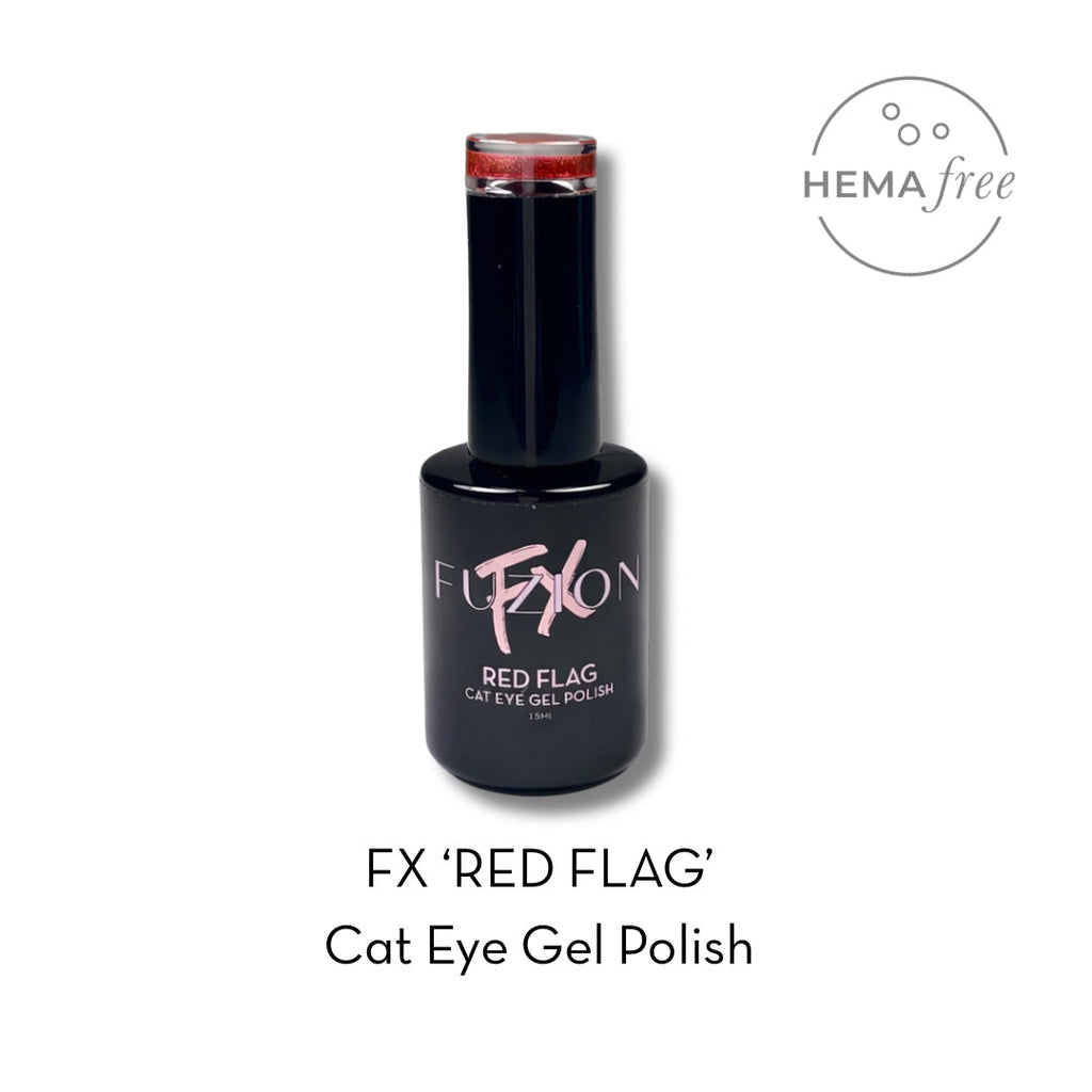 Fuzion Cat Eye Gel Polish 15ml - Red Flag