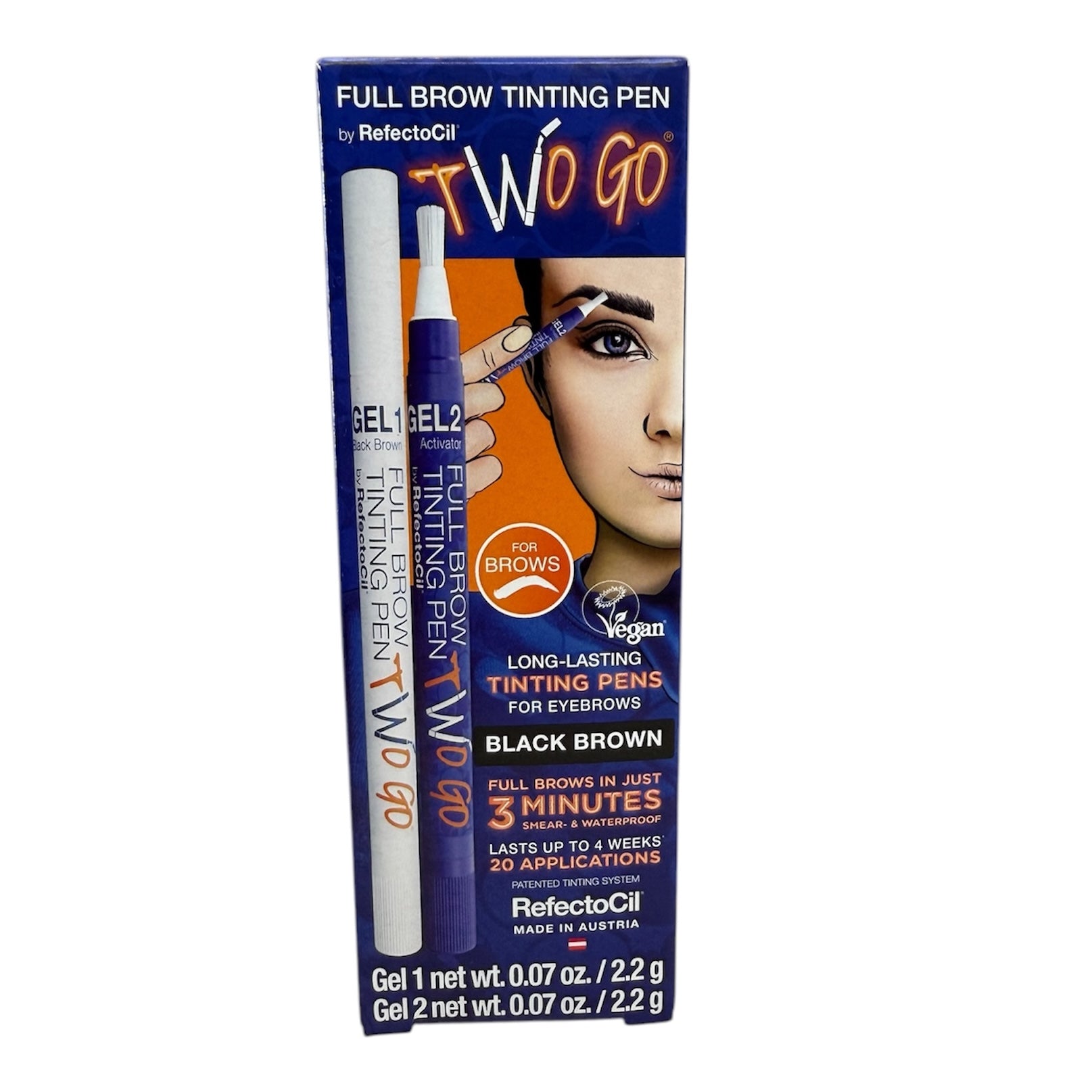 RefectoCil Full Brow Tinting Pen 2pk - Black Brown Main image