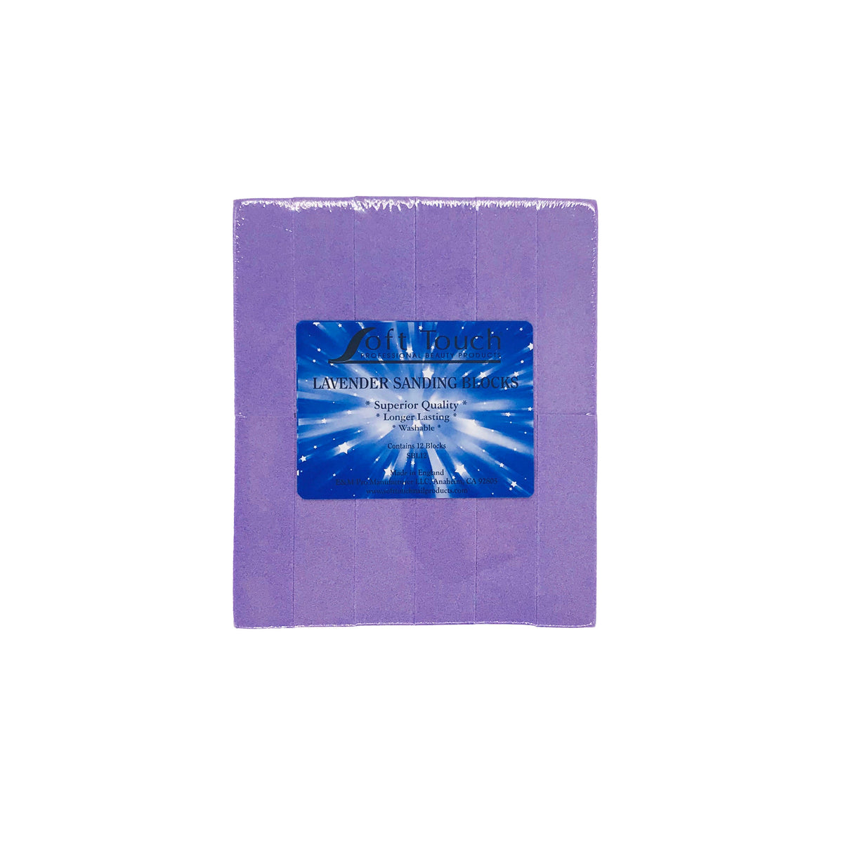 Soft Touch Lavender Sanding Blocks - 12 Pack Main image