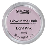 Supernail Glow In The Dark Light Pink Powder .5oz