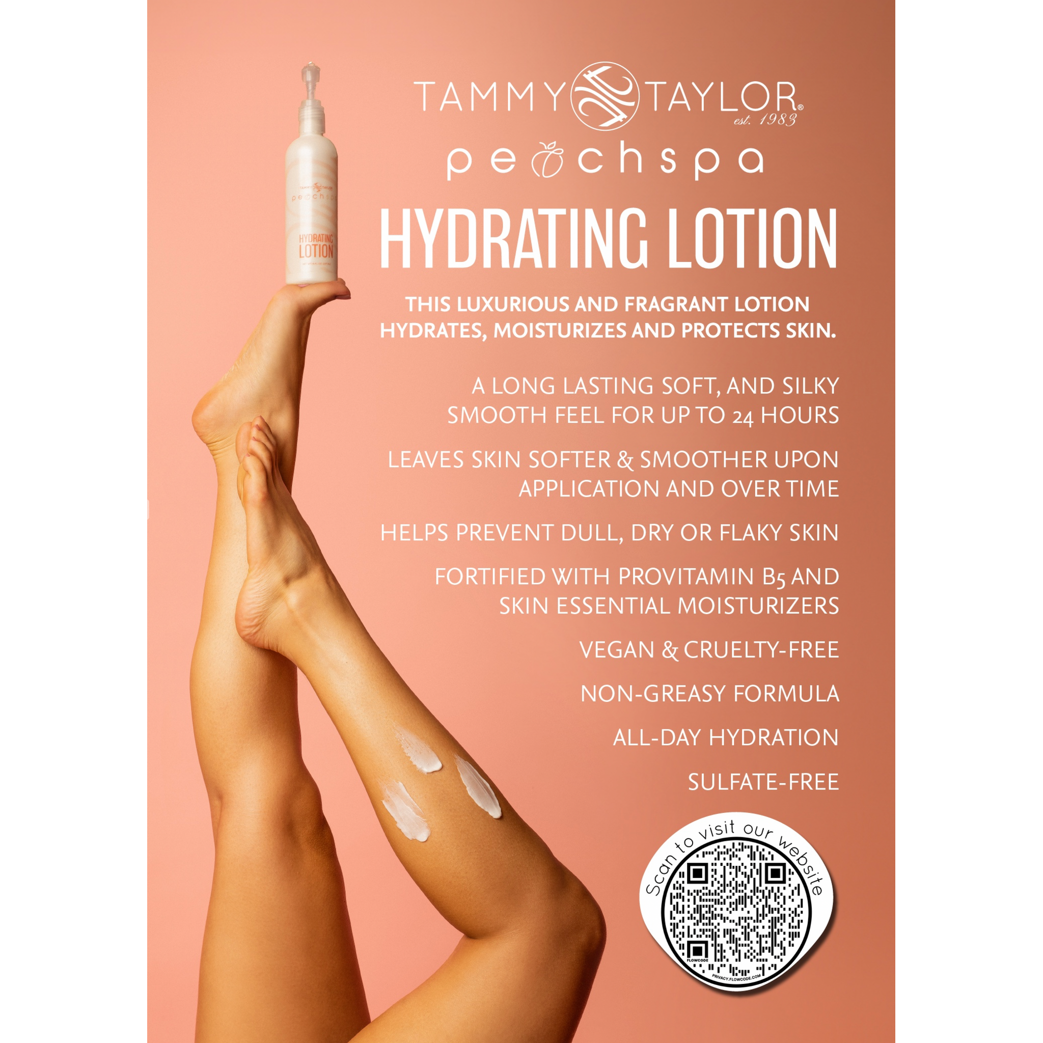 Tammy Taylor Peach Hydrating Lotion 8oz Secondary image