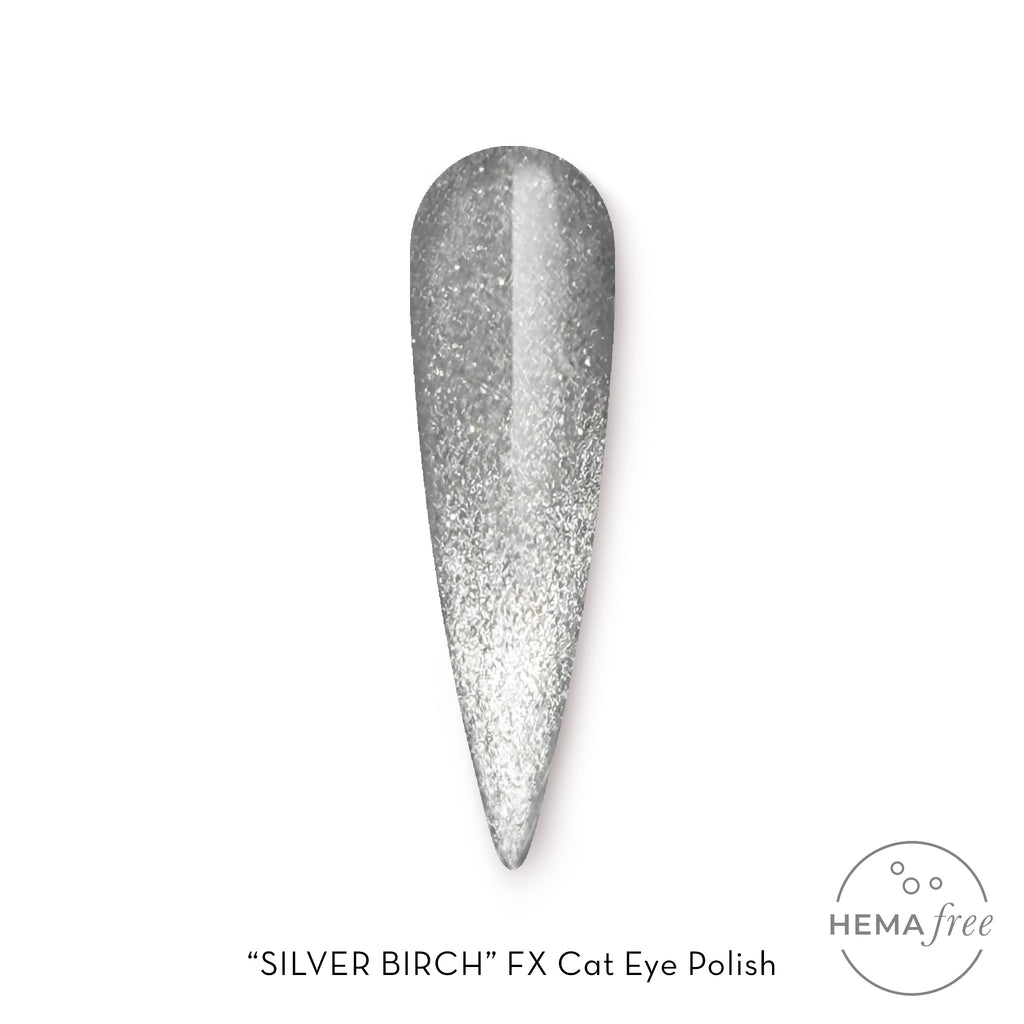 Fuzion Cat Eye Gel Polish 15ml - Silver Birch