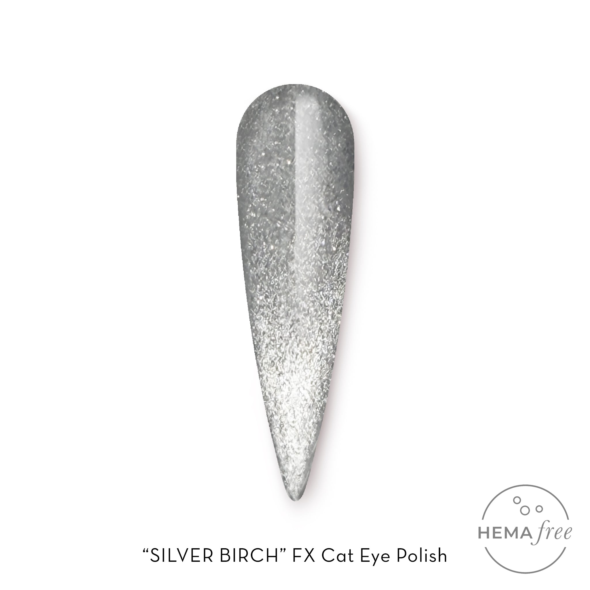 Fuzion Cat Eye Gel Polish 15ml - Silver Birch
