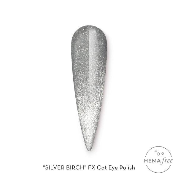 Fuzion Cat Eye Gel Polish 15ml - Silver Birch