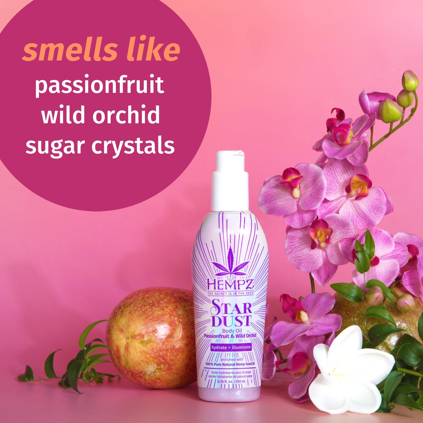 Hempz Star Dust Passionfruit Body Oil 6.76oz Secondary image