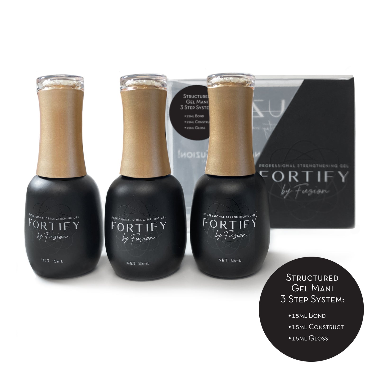 Fuzion Fortify Starter Kit - Structured Gel Mani 3 Step System Main image