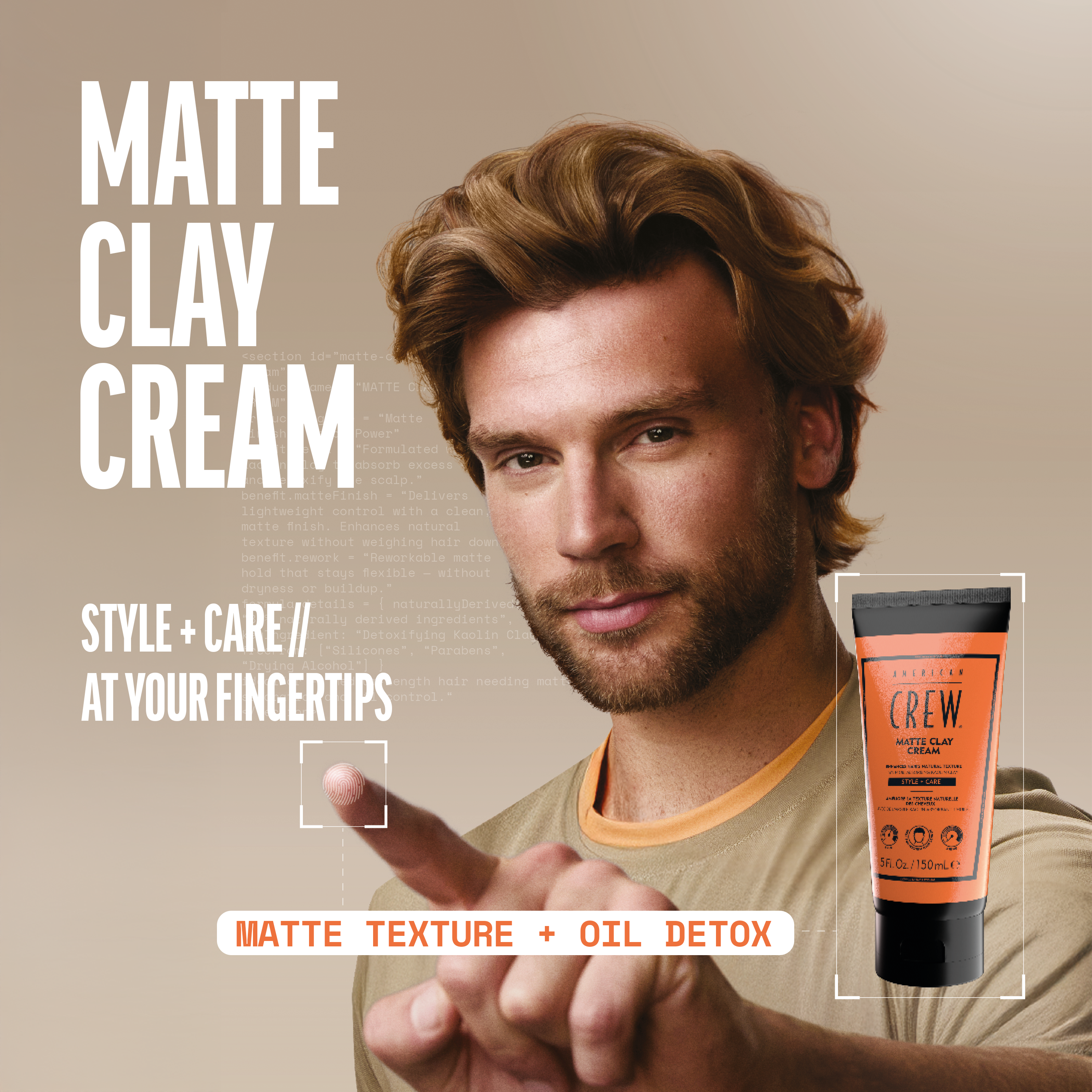 American Crew Matte Clay Cream 150ml Secondary image