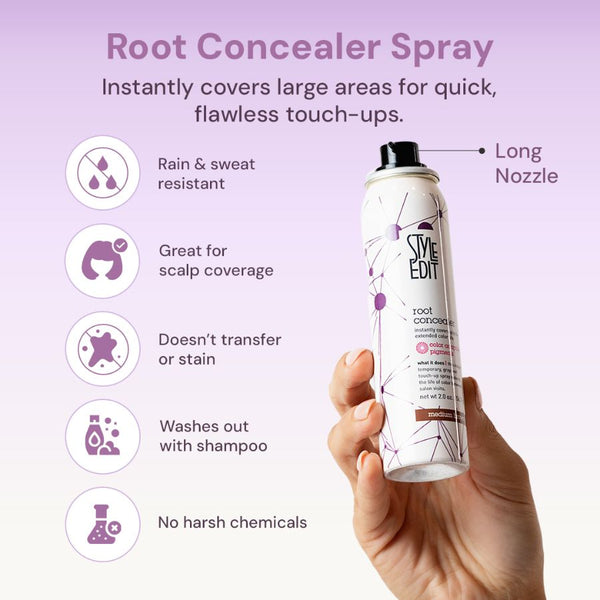 Style Edit Root Concealer Spray Mini .75oz - Light Brown