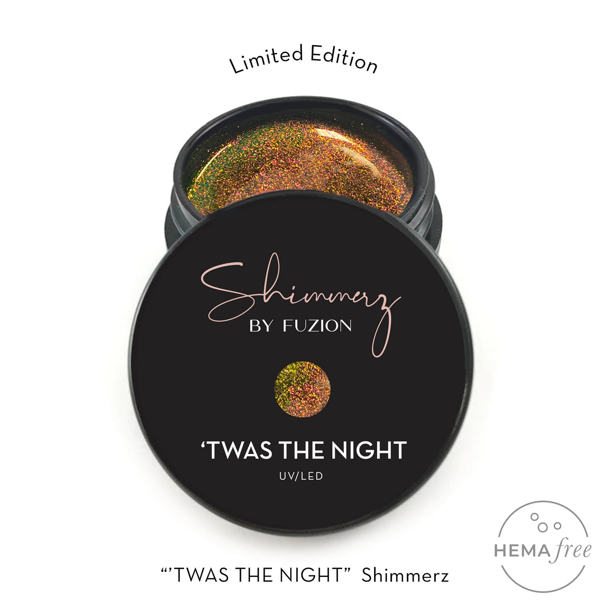 Fuzion UV/LED Shimmerz - Twas The Night 8g Secondary image