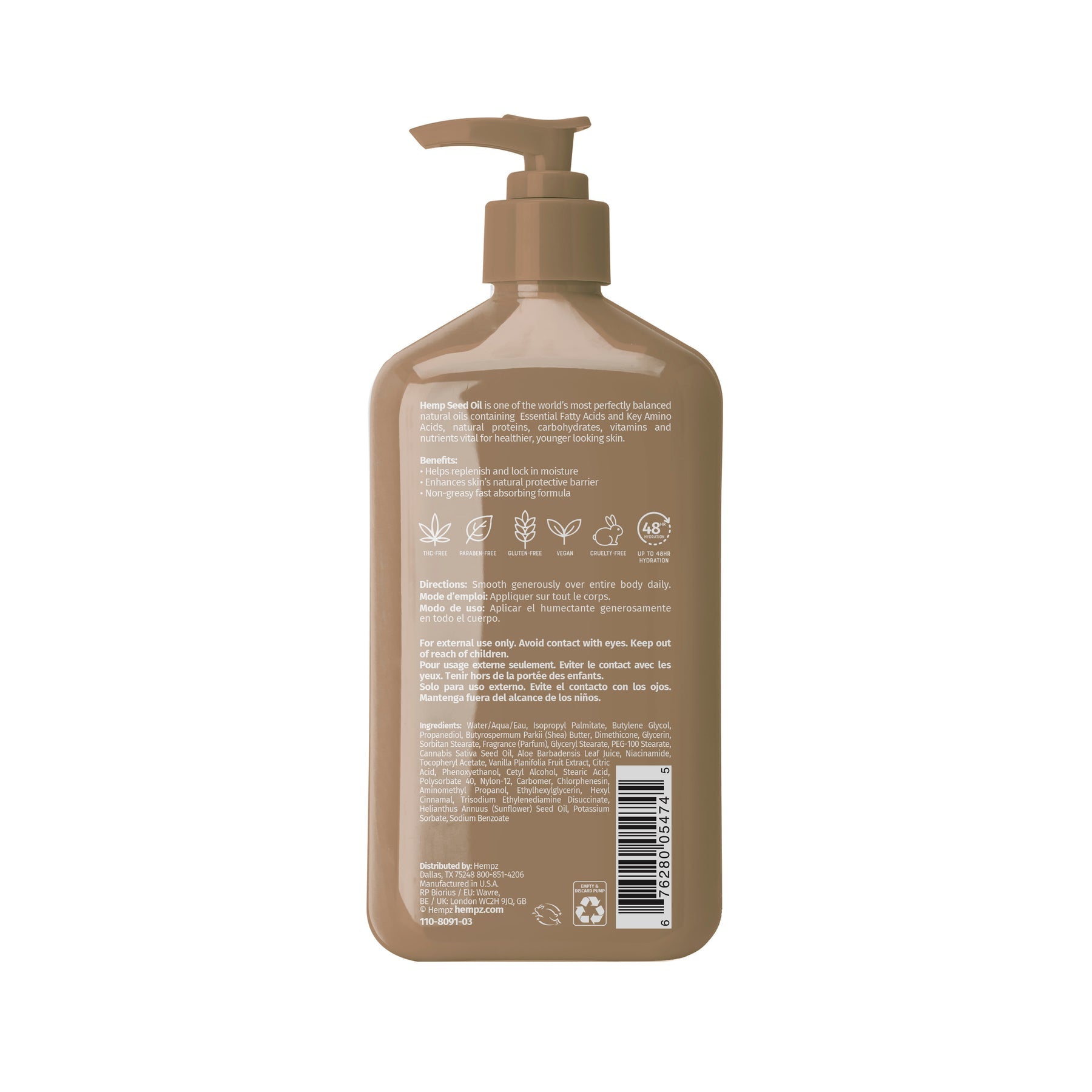 Hempz Vanilla Lux Body Moisturizer Lotion