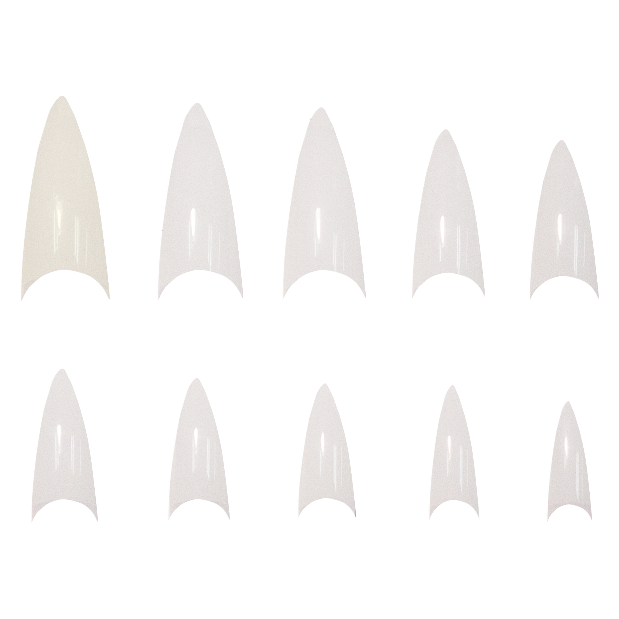 DL Pro 300pc Stiletto Nail Tips - Natural (DL-C477) Secondary image