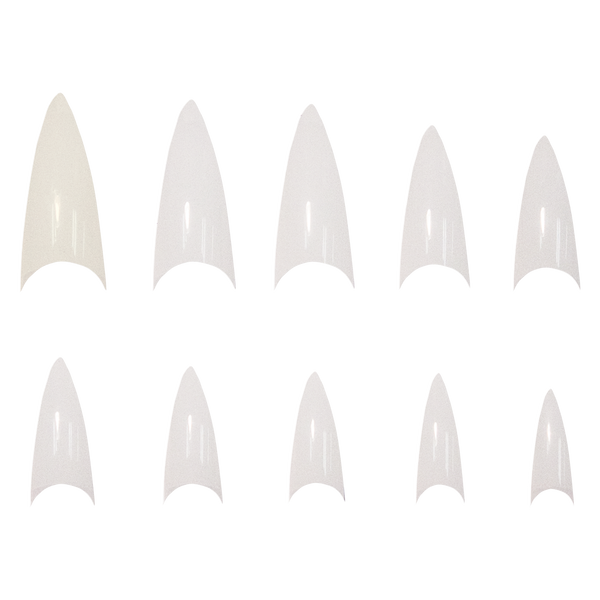 DL Pro 300pc Stiletto Nail Tips - Natural (DL-C477)