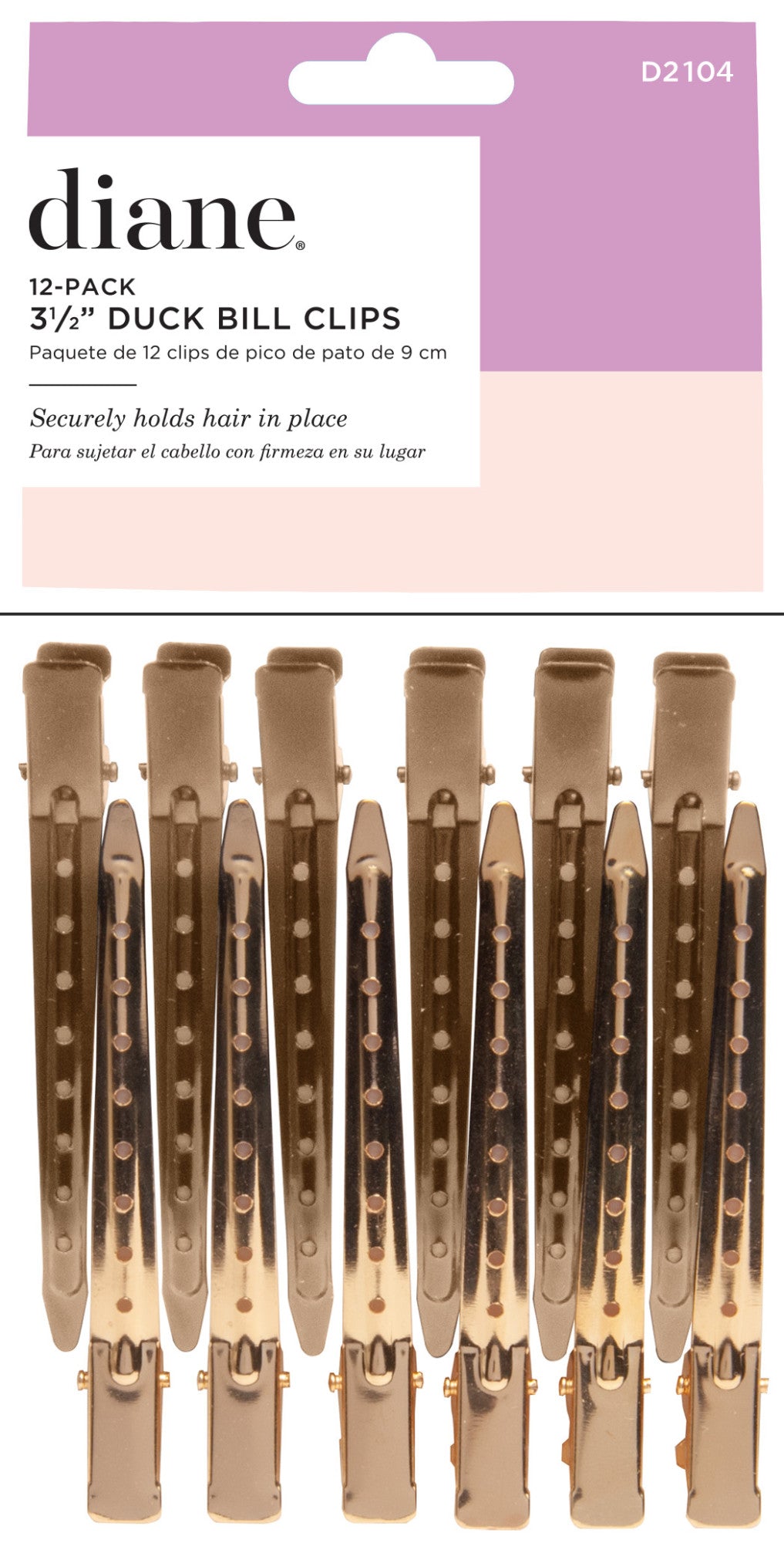 Diane 3 1/2 Duck Bill Clips 12pk