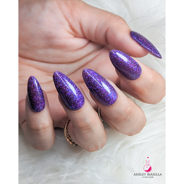 Light Elegance - P+ Amethyst Kiss Glitter Gel Polish (10ml)