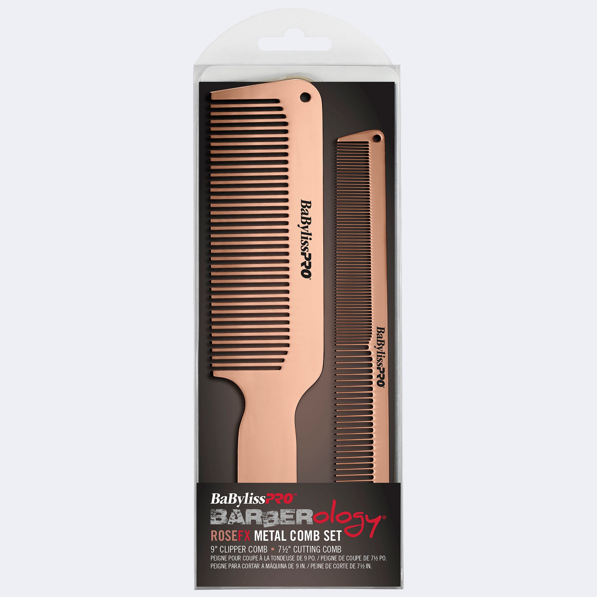 Babyliss Pro Barberology Metal Comb Set Rose Gold Secondary image