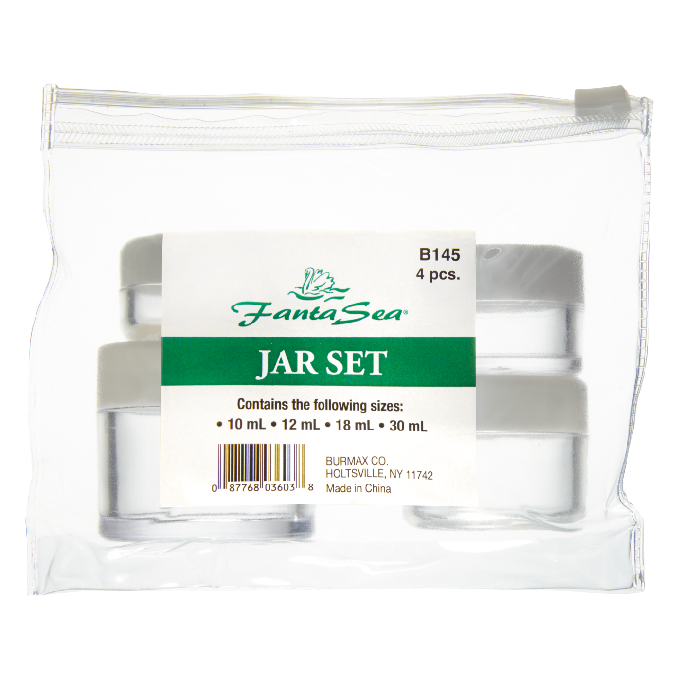 Fantasea Clear Jars 4pk (B145)