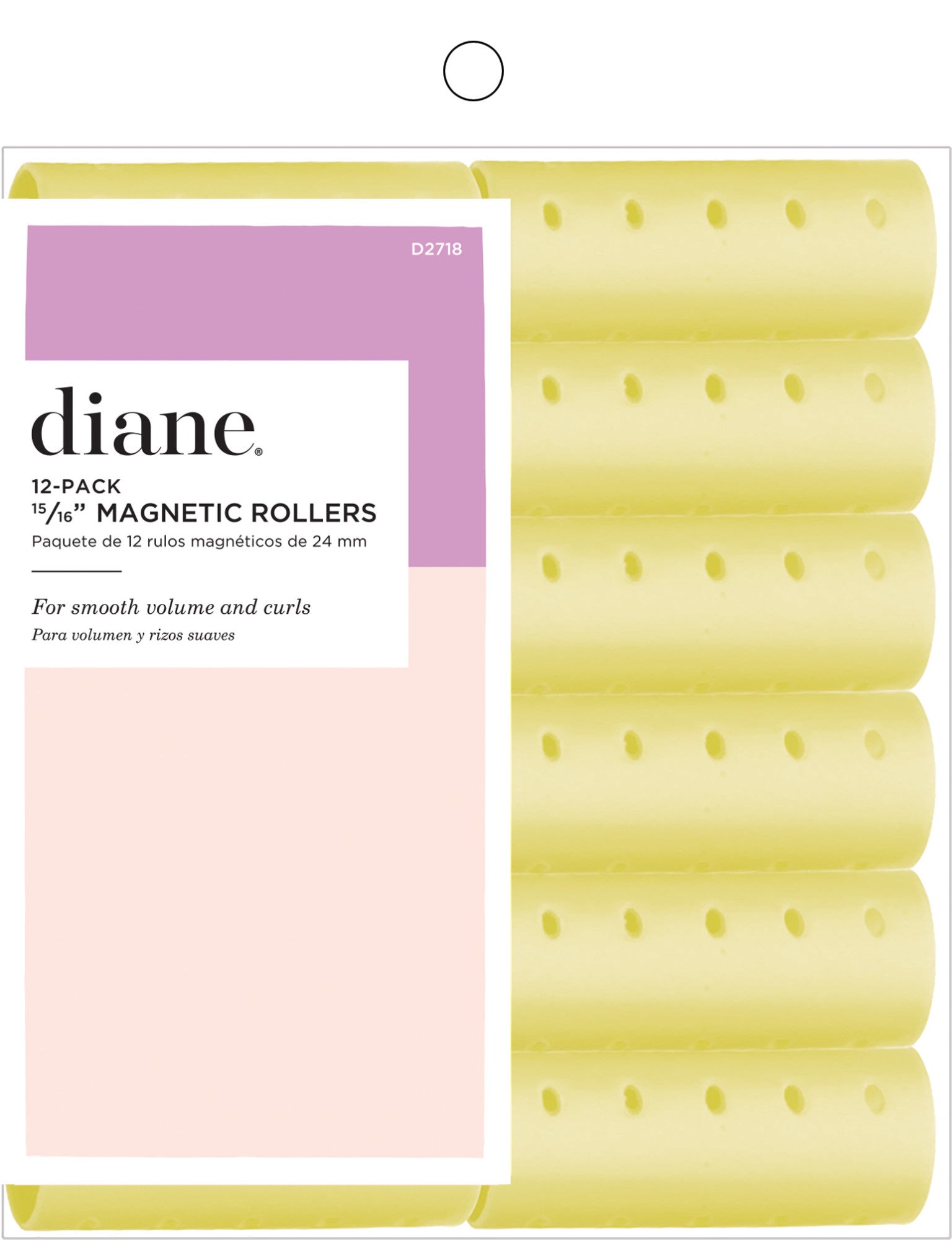 Diane Magnetic Rollers Yellow – 15/16” - 12pk (D2718)