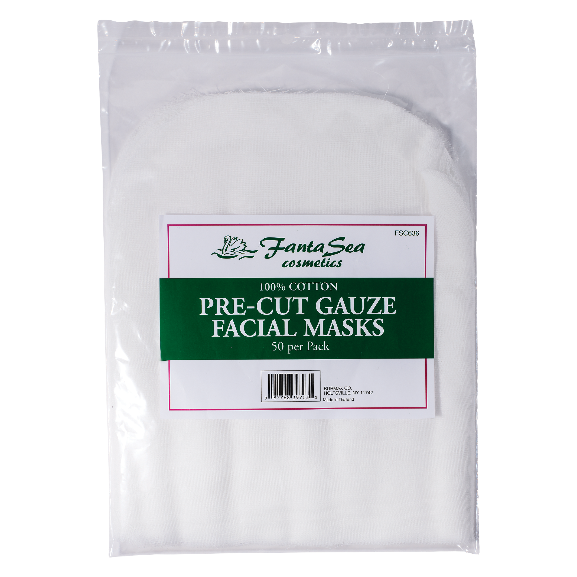 Fantasea Pre-Cut Gauze Facial Masks (FSC636) - 50pk Secondary image