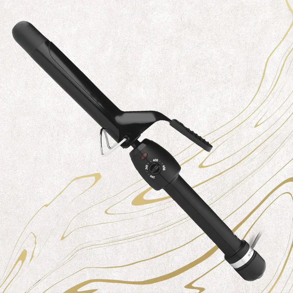 StyleCraft Black Gold Spring Curling Iron 1"