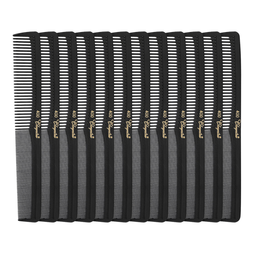 Cleopatra Styling Comb - #400 - Black - 12 Pack