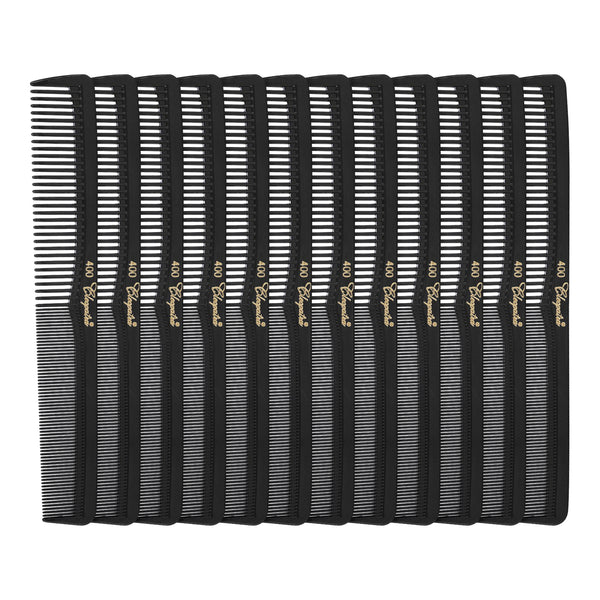 Cleopatra Styling Comb - #400 - Black - 12 Pack