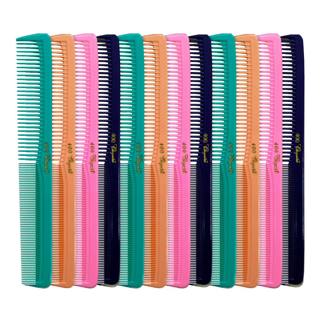 Cleopatra Styling Comb - #400 - Pastel Mix - 12 Pack