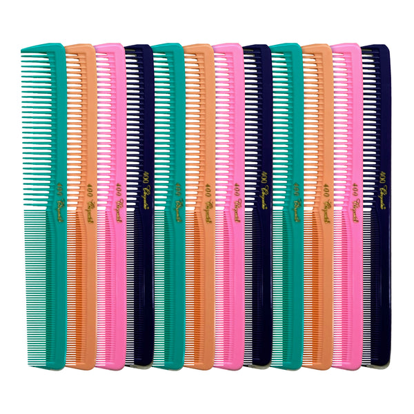 Cleopatra Styling Comb - #400 - Pastel Mix - 12 Pack