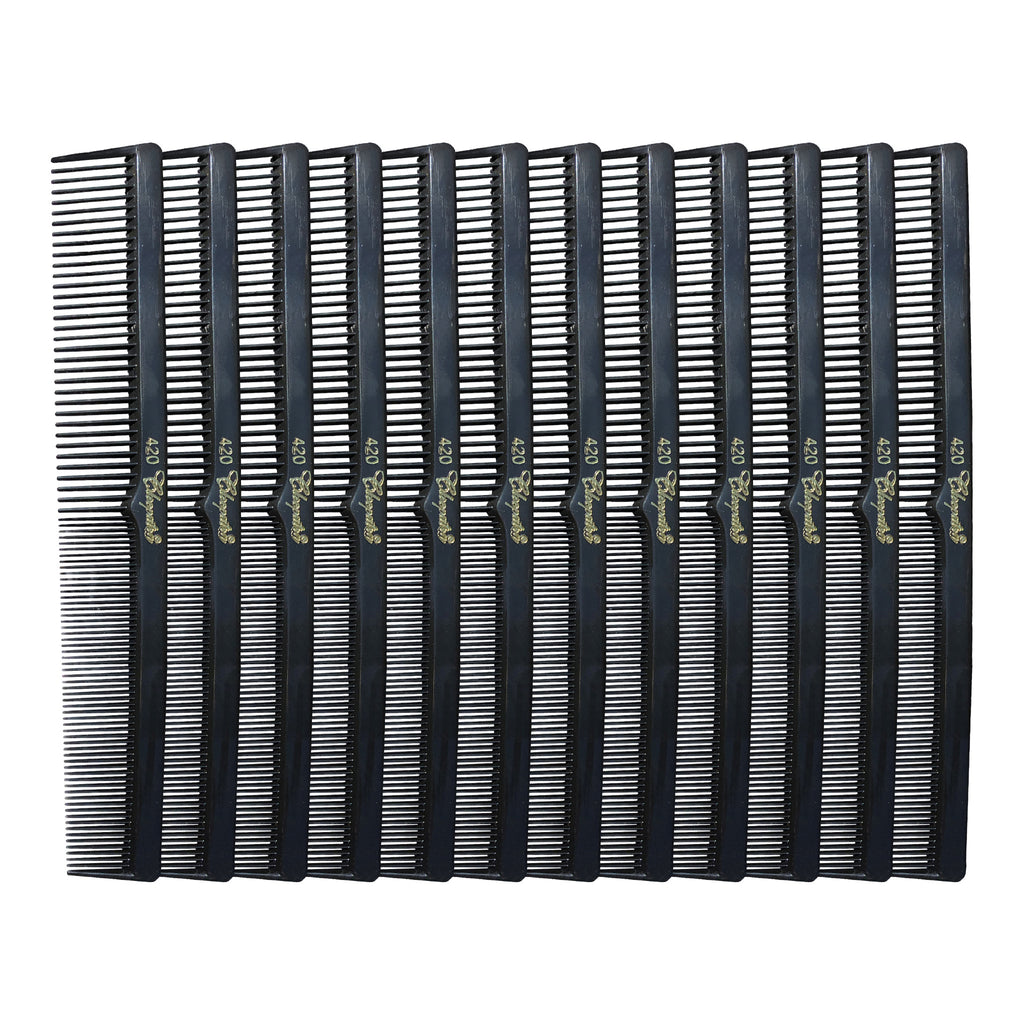 Cleopatra Styling Comb - #420 - Black - 12 Pack