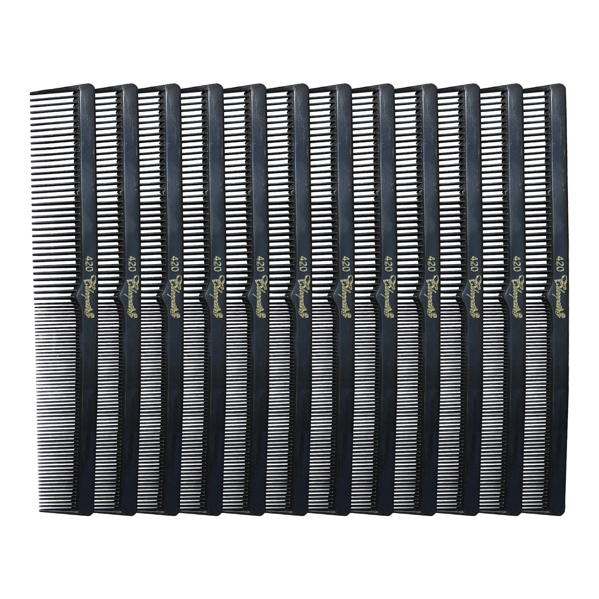 Cleopatra Styling Comb - #420 - Black - 12 Pack