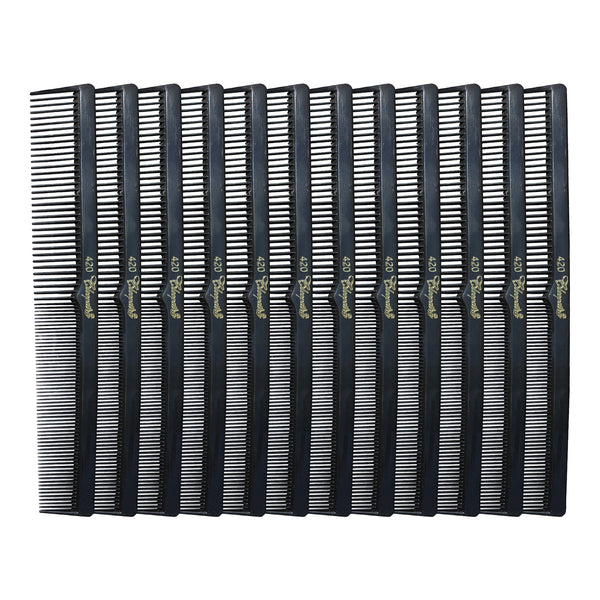 Cleopatra Styling Comb - #420 - Black - 12 Pack