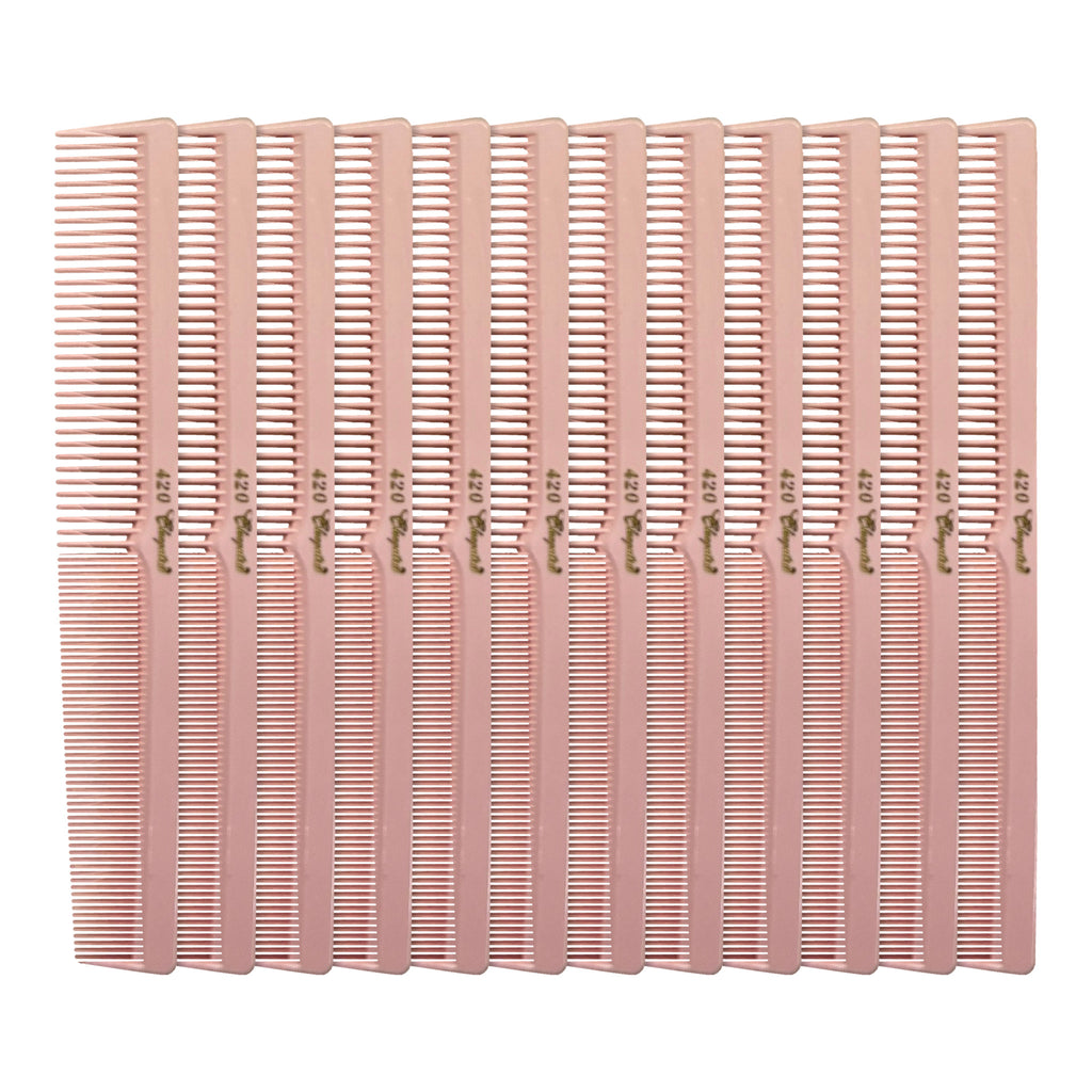 Cleopatra Styling Comb - #420 - Light Pink - 12 Pack
