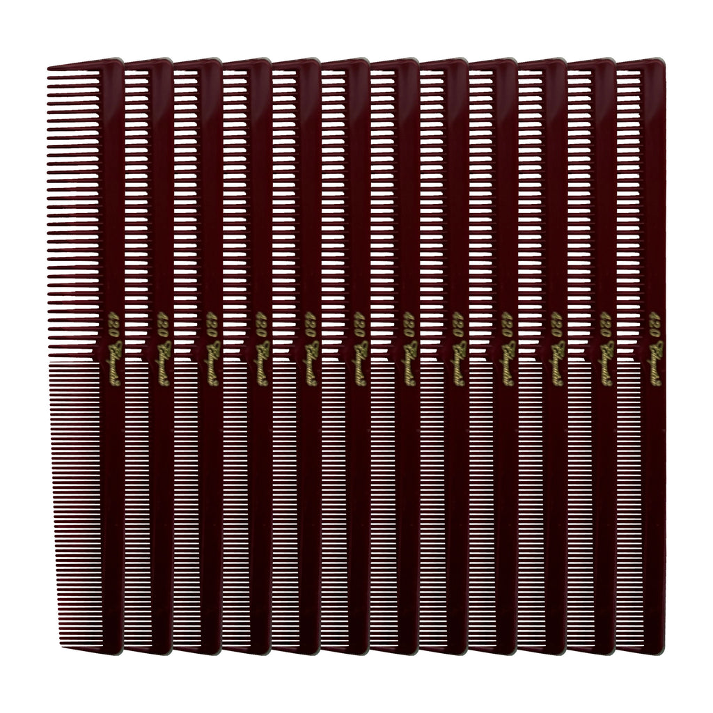 Cleopatra Styling Comb - #420 - Red - 12 Pack