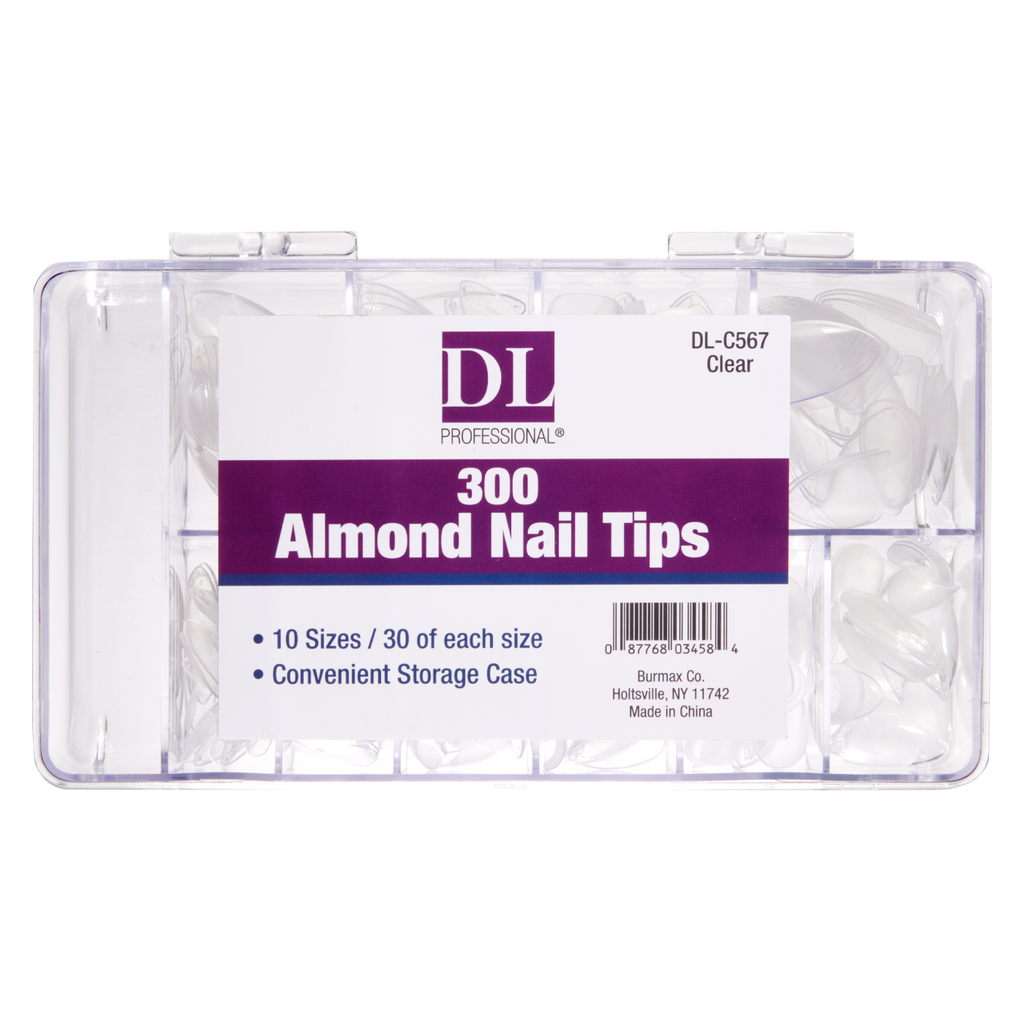 DL Pro 300pc Nail Tip Kit - Almond Clear (DL-C567)
