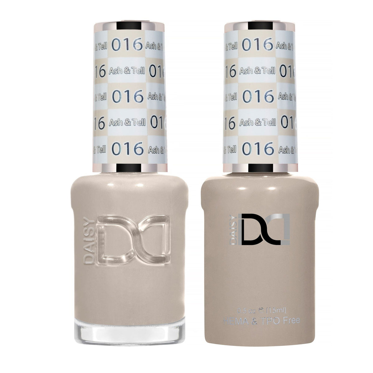 DND Hema Free Gel & Lacquer Duo #016 Ash & Tell bottles Main image