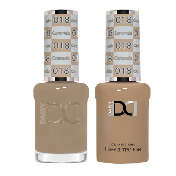 DND Hema Free Gel & Lacquer Duo #018 Carmela bottles