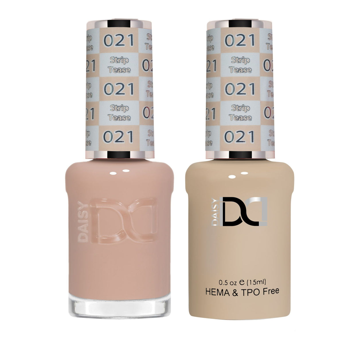DND Hema Free Gel & Lacquer Duo #021 Strip Tease bottles