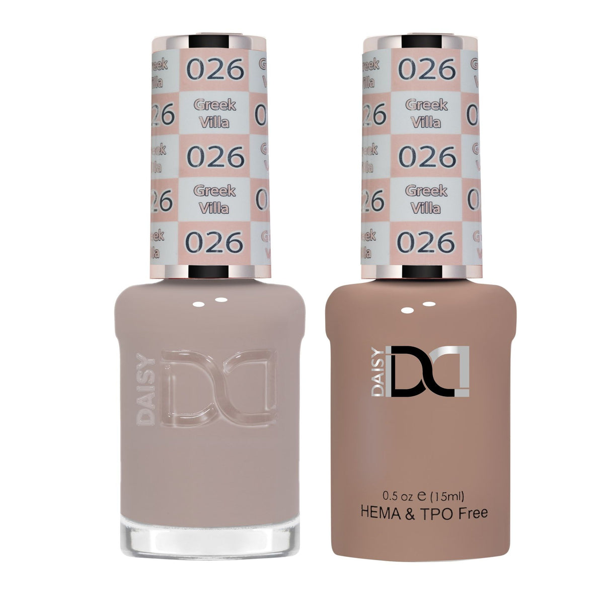 DND Hema Free Gel & Lacquer Duo #026 Greek Villa bottles