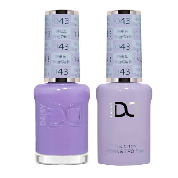 DND Hema Free Gel & Lacquer Duo #043 Put A Ring On It bottles