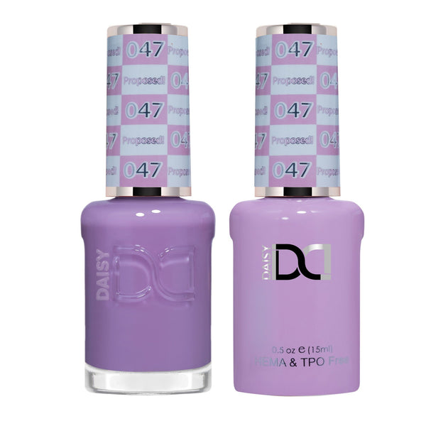 DND Hema Free Gel & Lacquer Duo #047 Proposed bottles