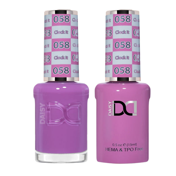 DND Hema Free Gel & Lacquer Duo #058 Clock It bottles